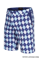 Quần Shorts Golf Nam ARISLE Scotish Blue Argyle