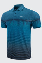 Áo Polo Golf Nam ARISLE Bossman Gradient Blue Stripe