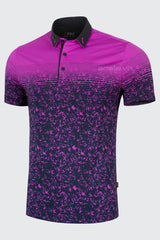 Áo Polo Golf Nam ARISLE Pro-Golfer Magenta Camo Graphic