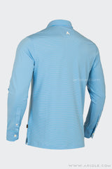 Áo Polo Golf Nam Dài Tay ARISLE Mini Stripe - Blue