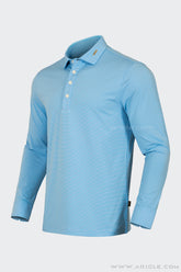 Áo Polo Golf Nam Dài Tay ARISLE Mini Stripe - Blue