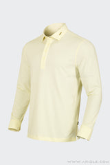 Áo Polo Golf Nam Dài Tay ARISLE Mini Stripe - Lemon