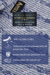 Áo Polo Golf Tay Dài ARISLE Classy LS Smoke Blue