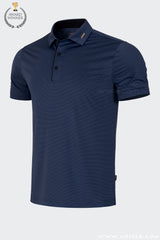 Áo Polo Golf Nam ARISLE Golf & Lifestyle Navy Mini Stripe