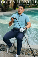 Áo Polo Golf Nam ARISLE Golf & Lifestyle Blue Wave