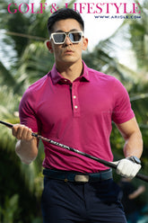 Áo Polo Golf Nam ARISLE Golf & Lifestyle Rich Fuchsia