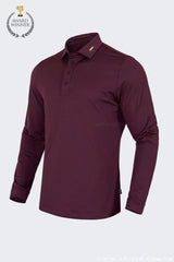 Áo Polo Golf Nam Dài Tay ARISLE LS Burgundy