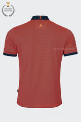 Áo Polo Golf Nam ARISLE Orange/Navy Stripe