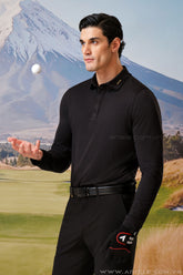 Áo Polo Golf Nam Dài Tay ARISLE LS Falcon Black