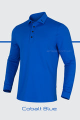 Áo Polo Golf Nam Dài Tay ARISLE LS Cobalt Blue
