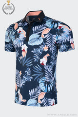 Áo Polo Golf Nam ARISLE Golf & Resort Blue Tropical