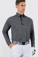 Áo Polo Golf Nam Dài Tay ARISLE LS A-CLASS Titan Gray Stripe