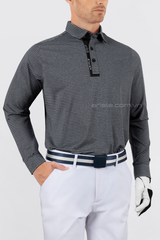 Áo Polo Golf Nam Dài Tay ARISLE LS A-CLASS Titan Gray Stripe