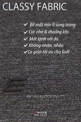Áo Polo Golf Nam ARISLE A-CLASS Platinum Stripe Ash Grey