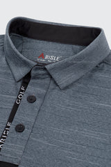 Áo Polo Golf Nam ARISLE Ribb Cuff Steel Grey