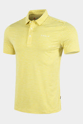Áo Polo Golf Nam ARISLE Pixel Stripe Canary Yellow