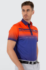 Áo Polo Golf Nam ARISLE Pro-Golfer Ombre Orange Navy