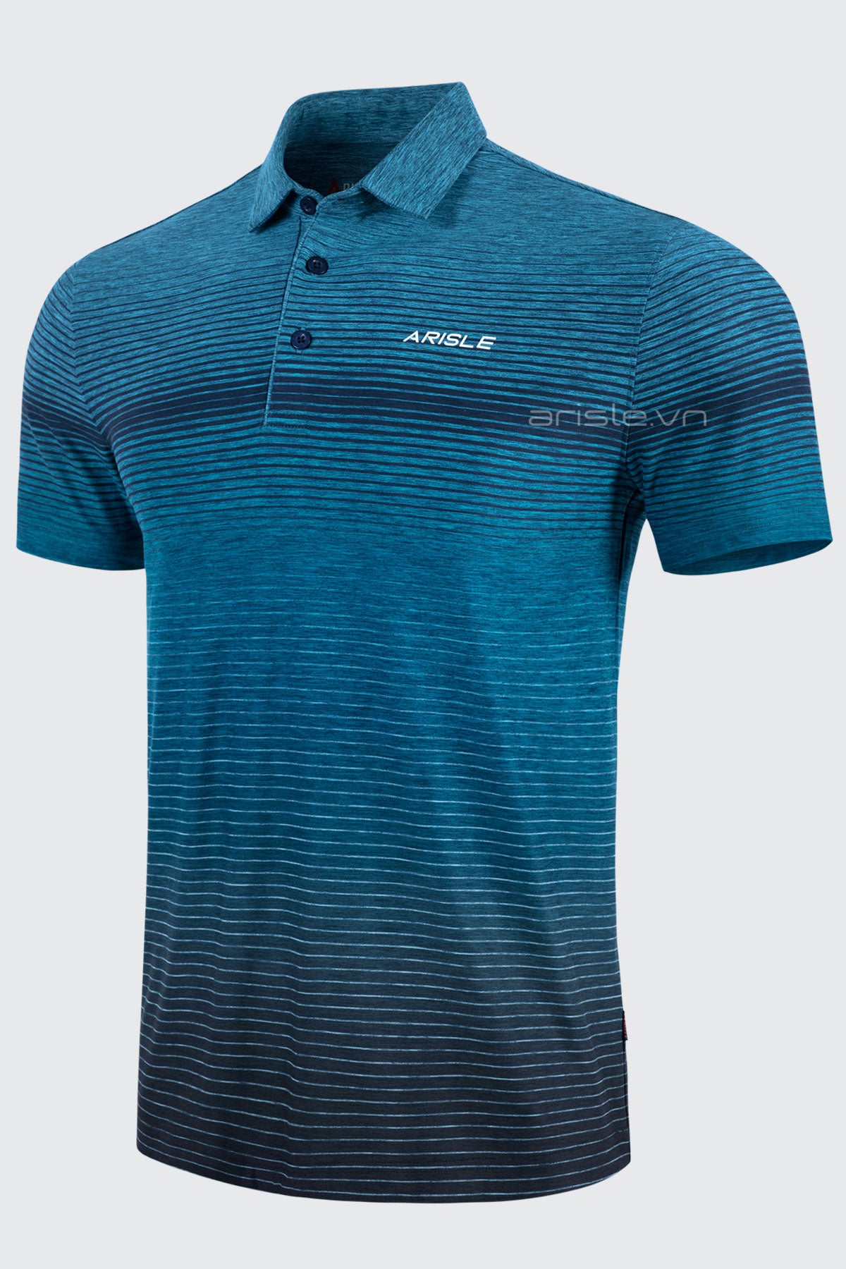 Áo Polo Golf ARISLE Bossman Gradient Blue Stripe