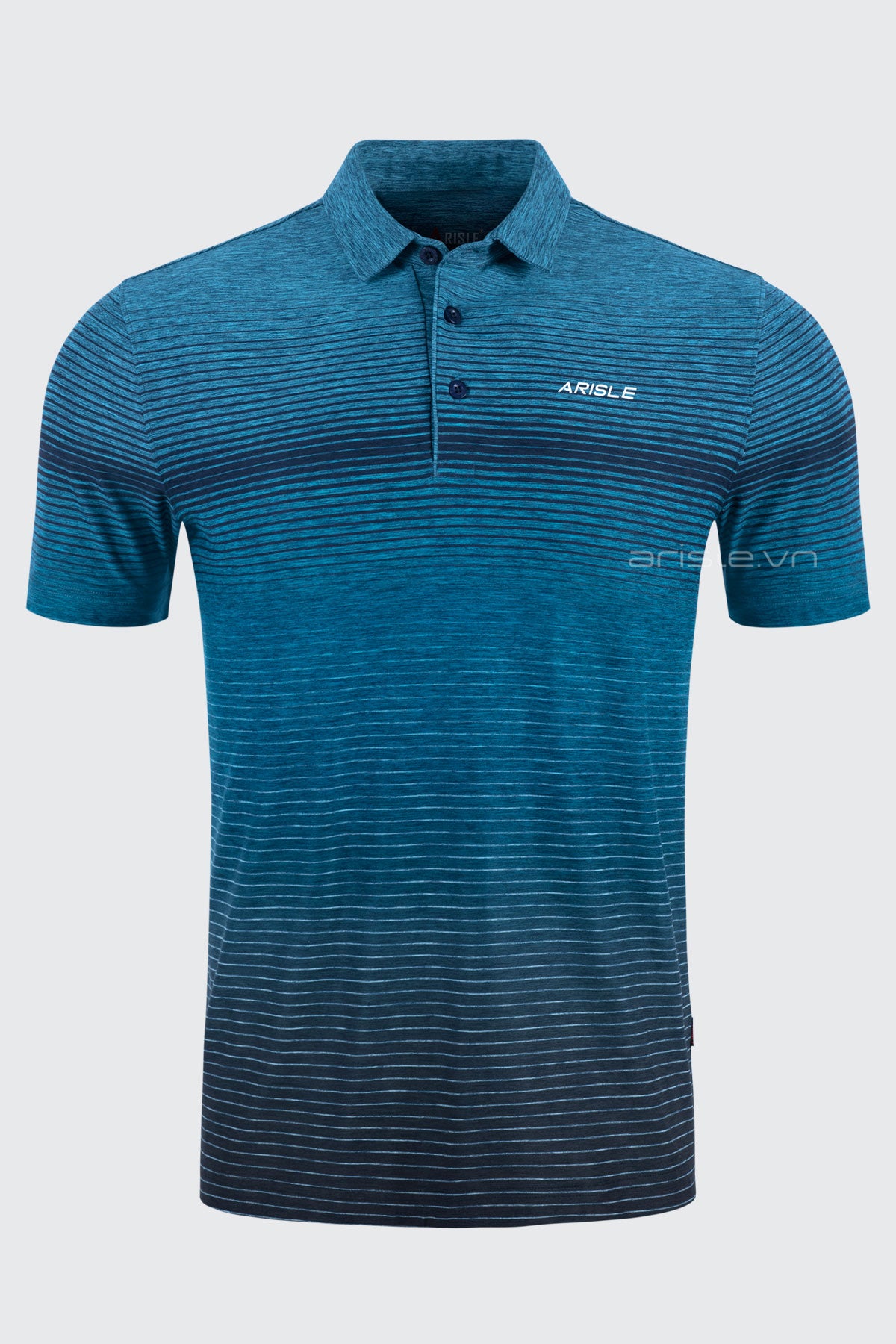 Áo Polo Golf ARISLE Bossman Gradient Blue Stripe