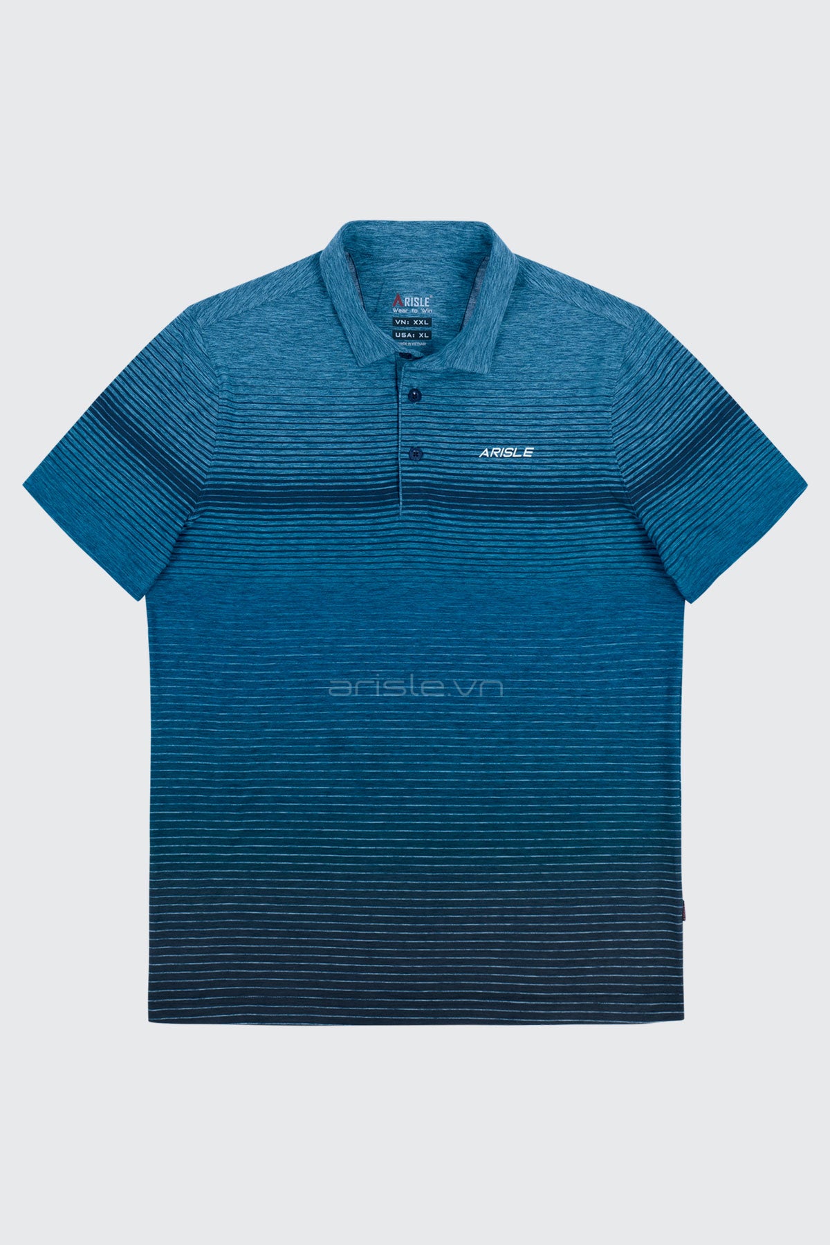 Áo Polo Golf ARISLE Bossman Gradient Blue Stripe