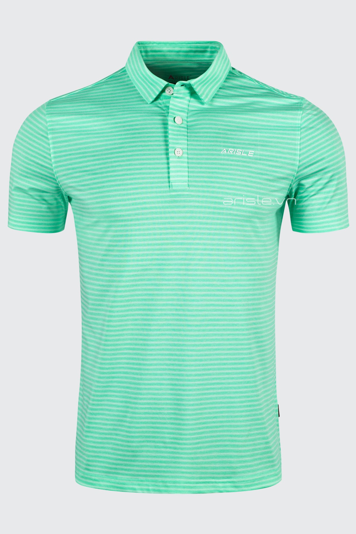 Áo Polo Golf Nam ARISLE Pixel Stripe Spearmint