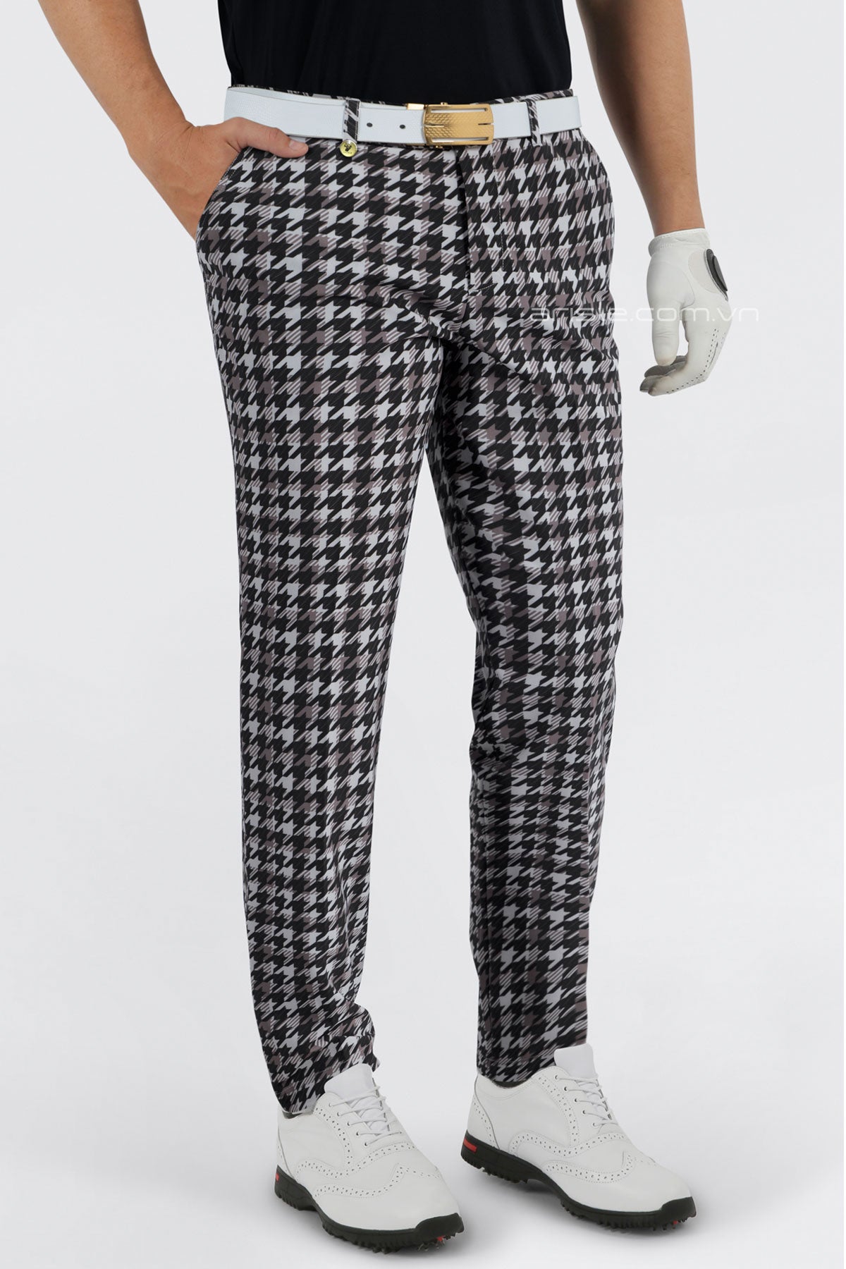 Quần Golf Nam ARISLE DESIGNER SERIES Black And Grey