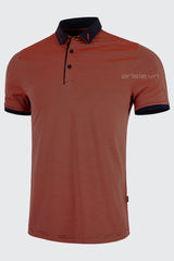 Áo Polo Golf ARISLE Coral Navy Mini Stripe