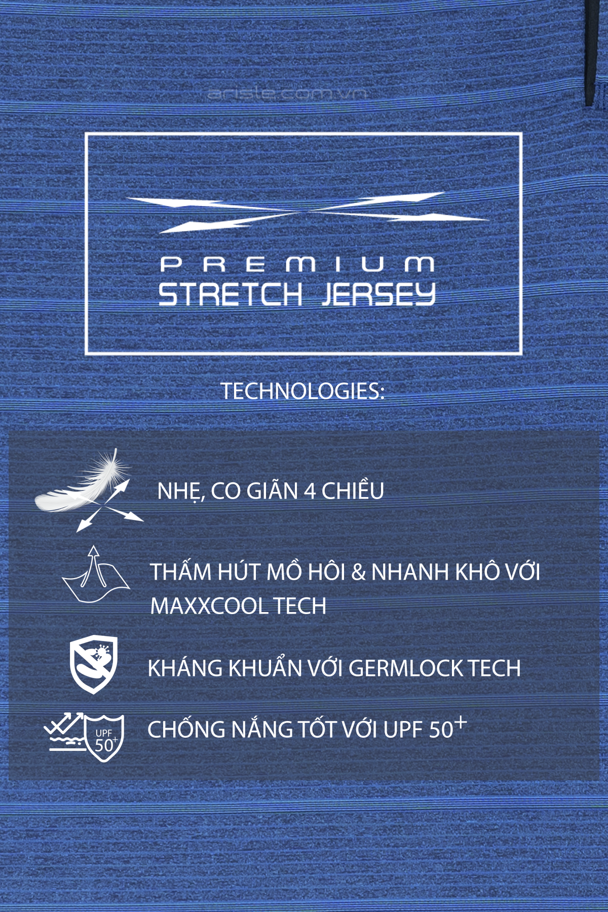 Áo Polo Golf Nam ARISLE Pro-Golfer Ash Blue