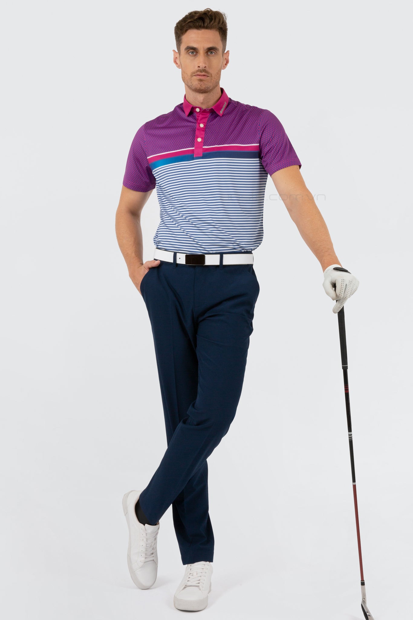 Áo Polo Golf ARISLE Pro-Golfer Royal Magenta