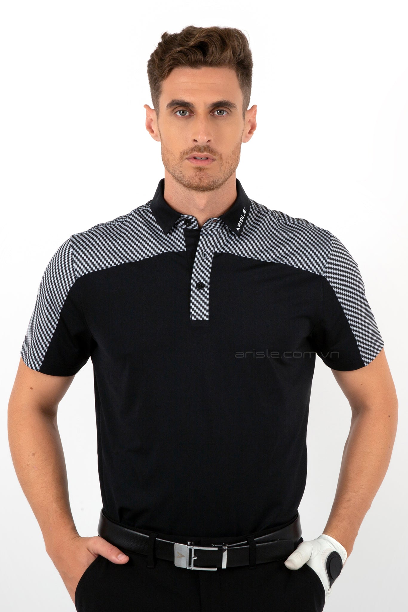 Áo Polo Golf ARISLE Pro-Golfer Series - Black Carbon