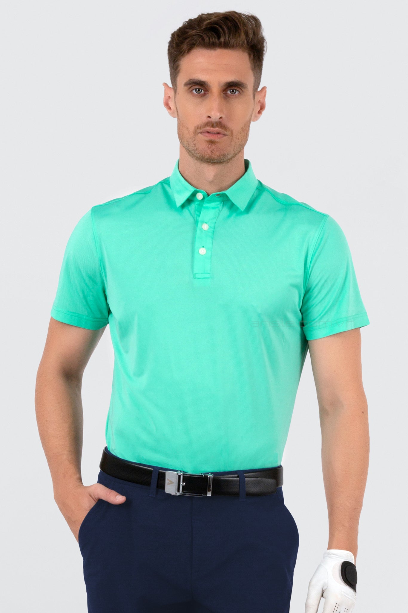 Áo Polo Golf ARISLE Bossman Vibrant Aquaness