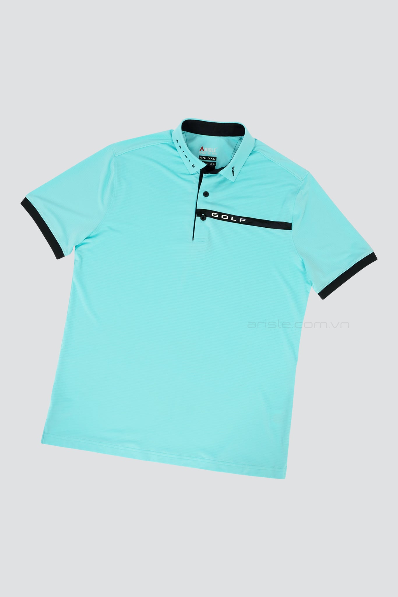 Áo Polo Golf ARISLE Pro-Golfer Sky Blue Stripe