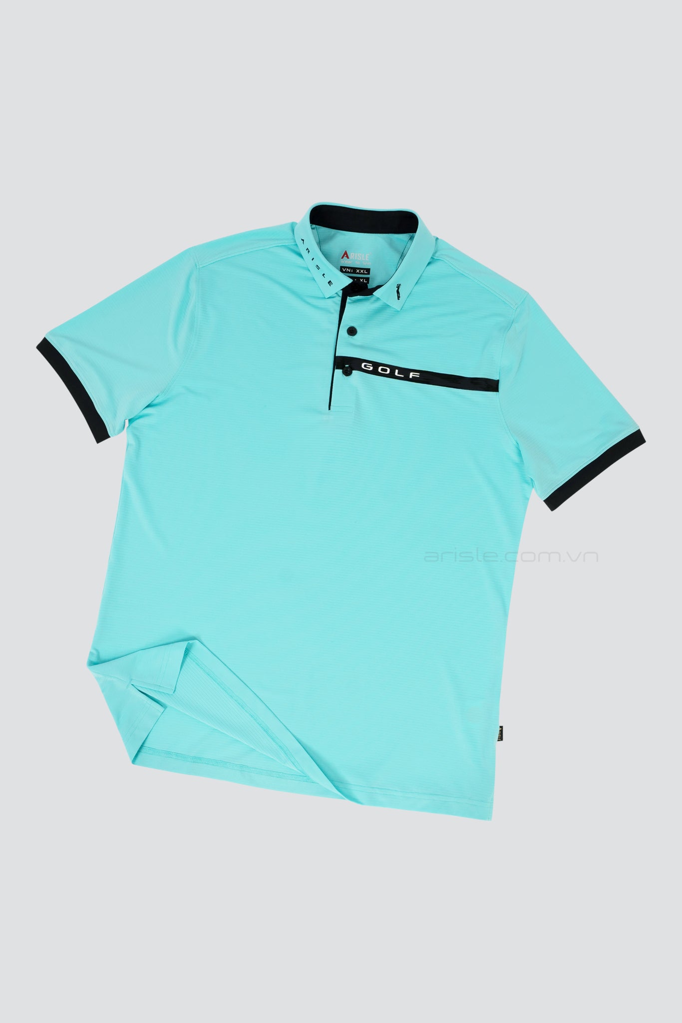 Áo Polo Golf ARISLE Pro-Golfer Sky Blue Stripe