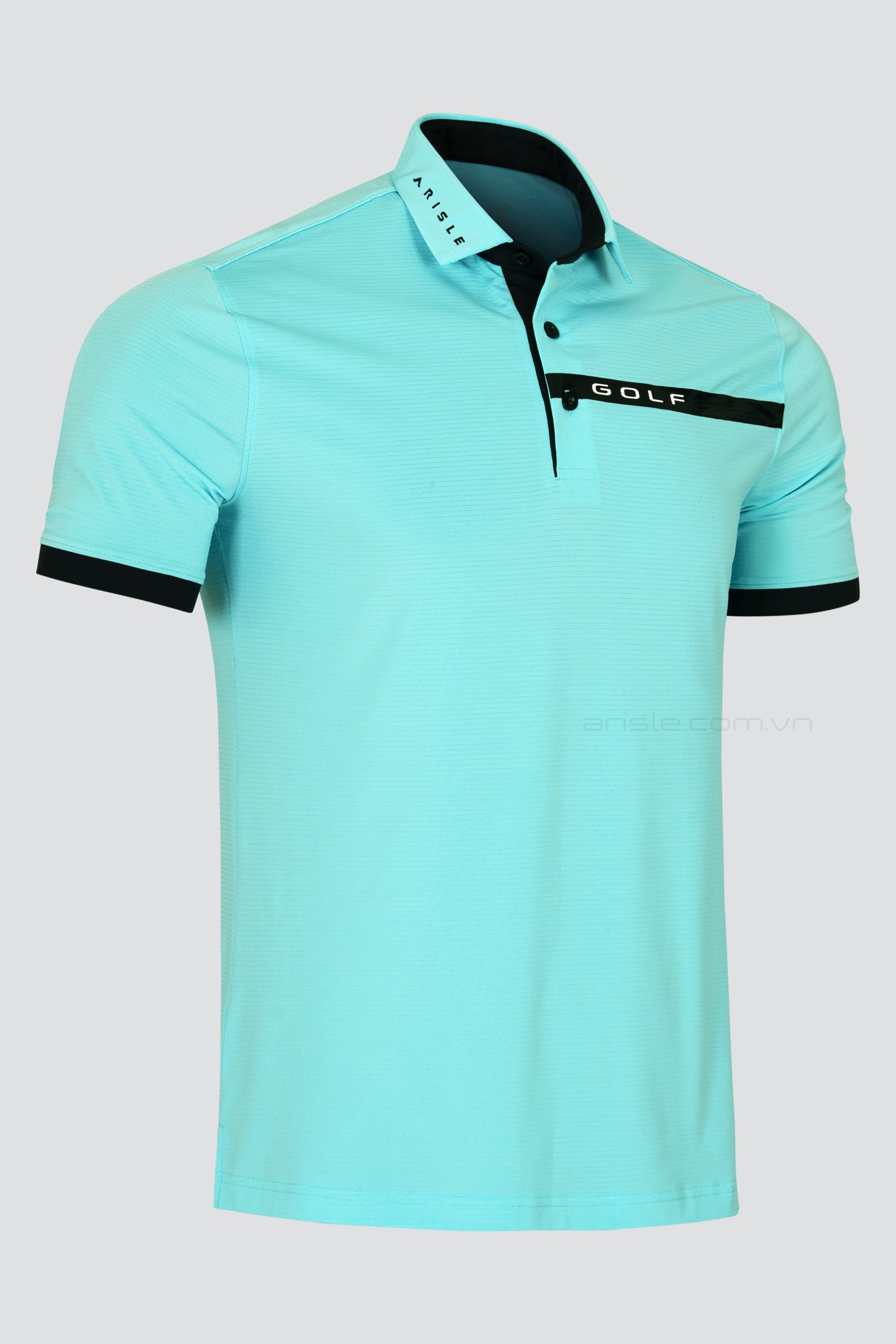 Áo Polo Golf ARISLE Pro-Golfer Sky Blue Stripe