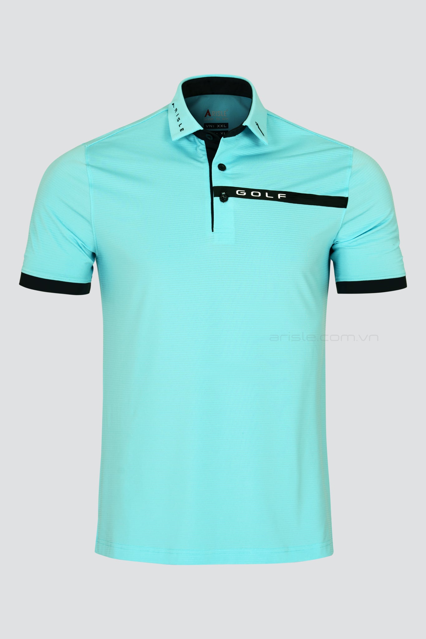 Áo Polo Golf ARISLE Pro-Golfer Sky Blue Stripe