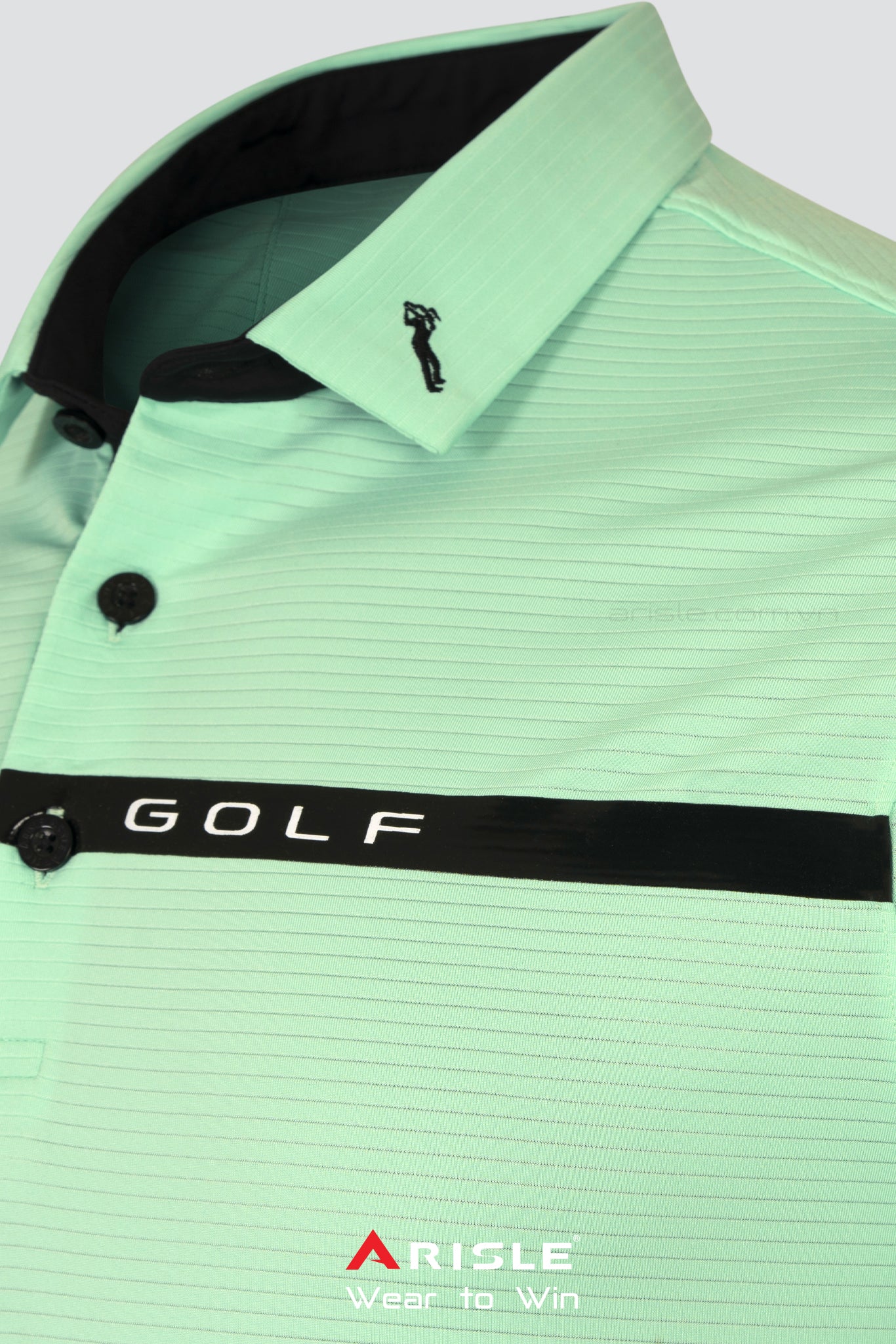 Áo Polo Golf ARISLE Pro-Golfer Pastel Green Stripe