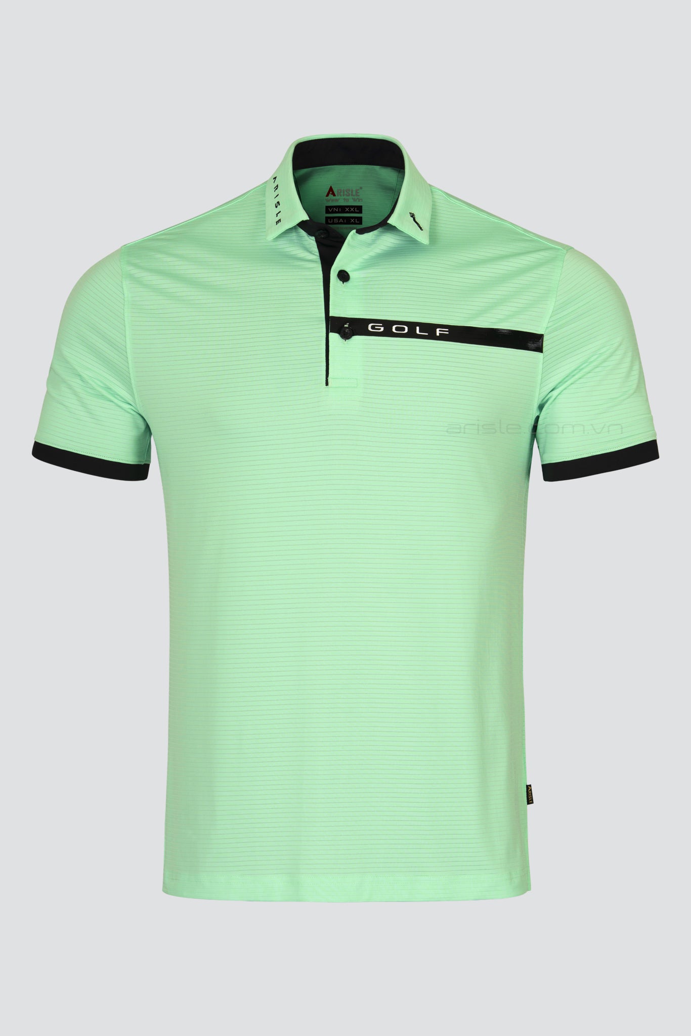 Áo Polo Golf ARISLE Pro-Golfer Pastel Green Stripe