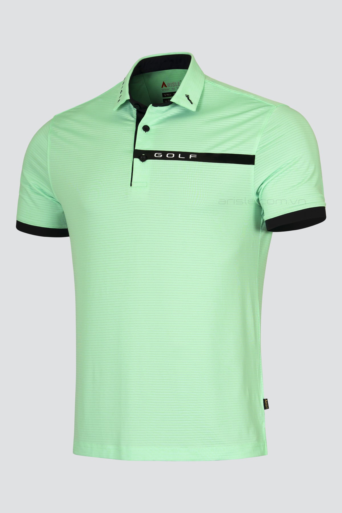 Áo Polo Golf ARISLE Pro-Golfer Pastel Green Stripe