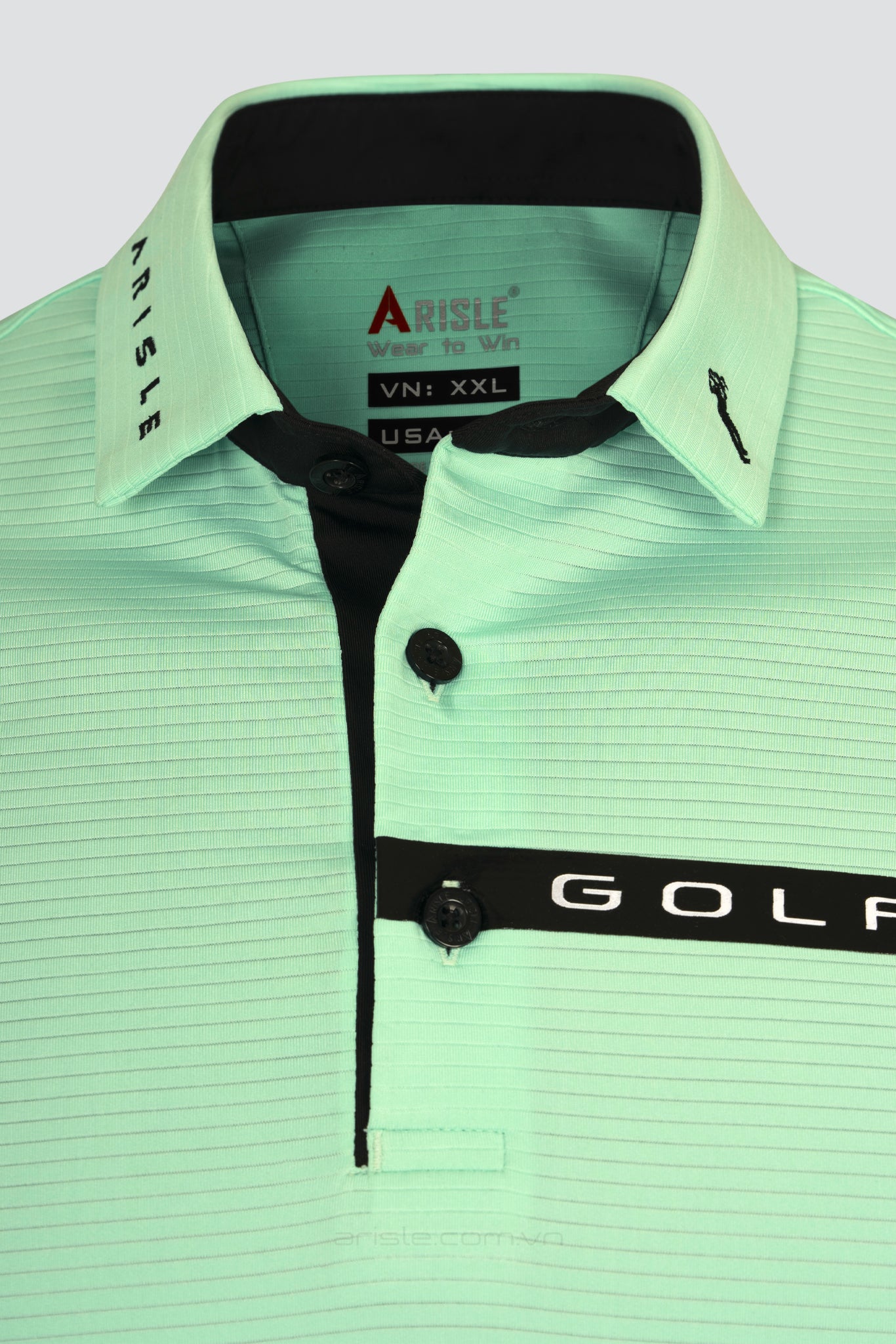 Áo Polo Golf ARISLE Pro-Golfer Pastel Green Stripe