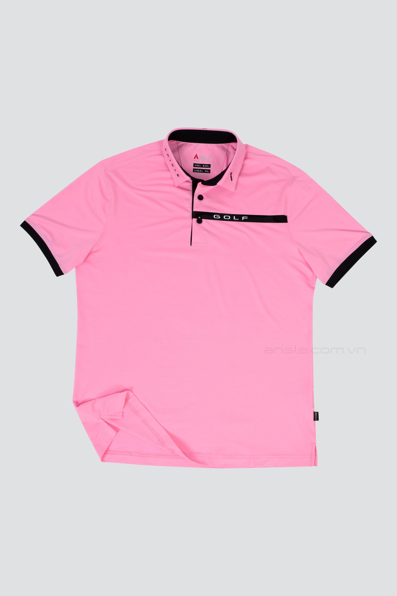 Áo Polo Golf ARISLE Pro-Golfer Golf Stripe Pink