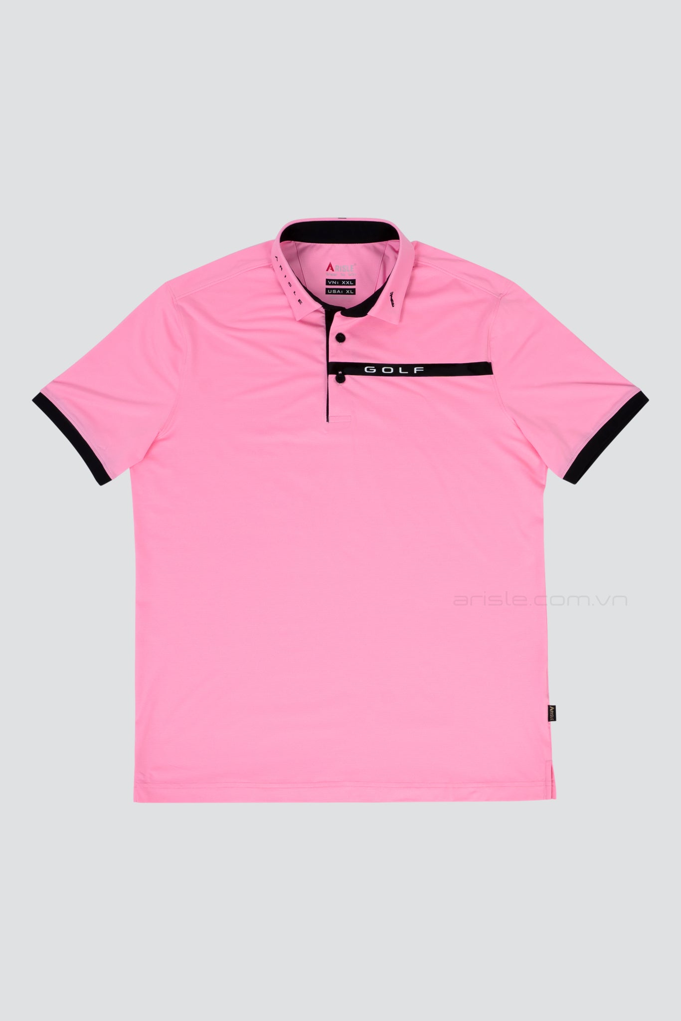 Áo Polo Golf ARISLE Pro-Golfer Golf Stripe Pink