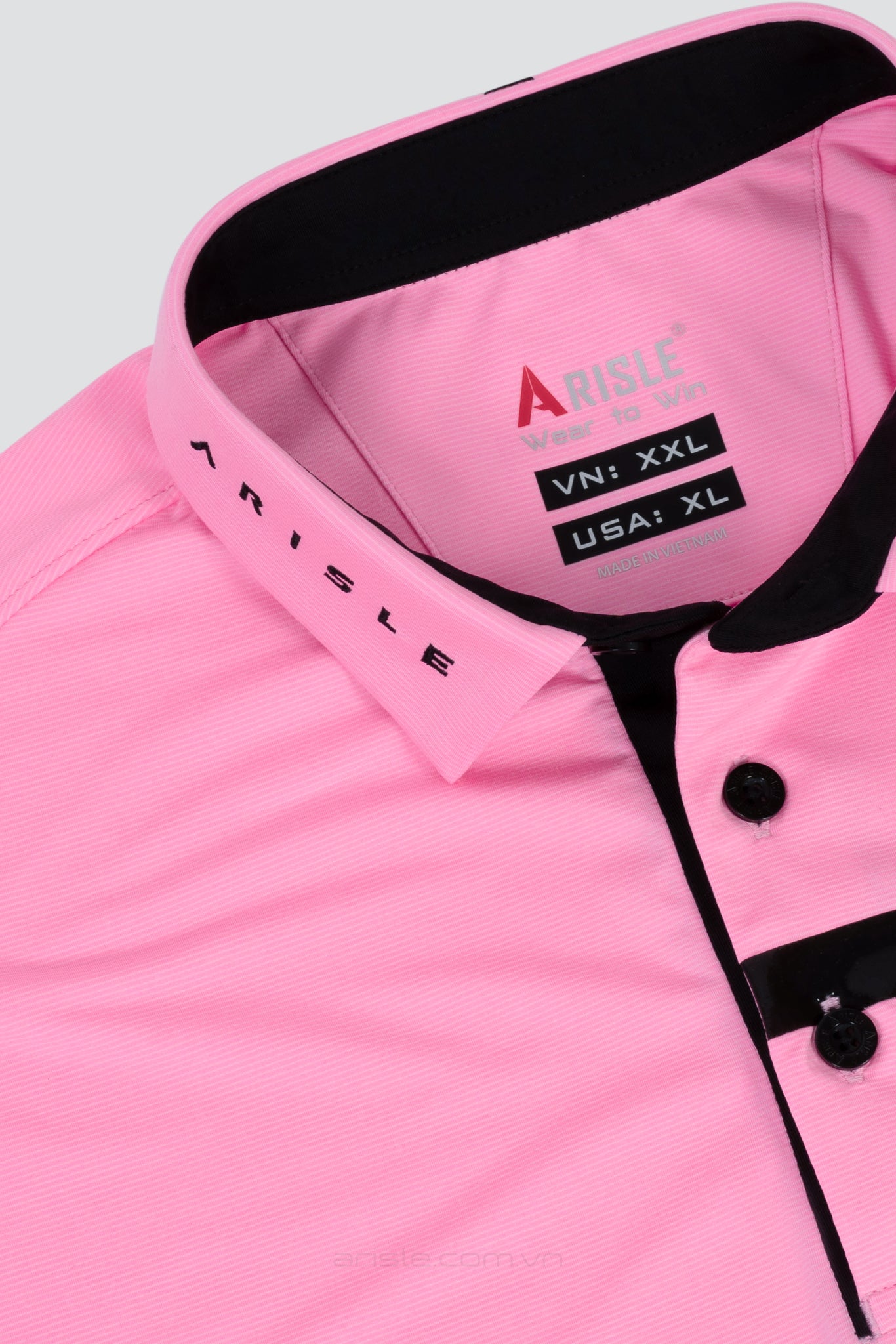 Áo Polo Golf ARISLE Pro-Golfer Golf Stripe Pink