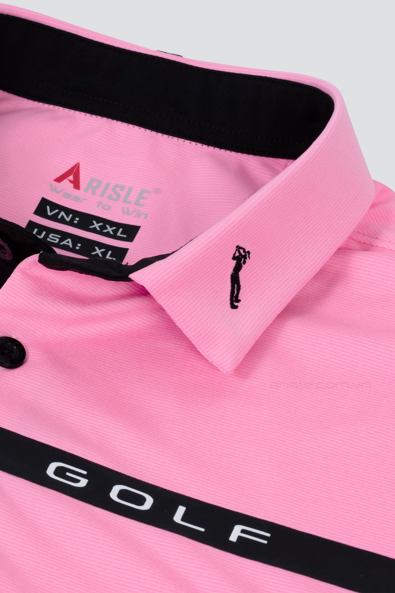 Áo Polo Golf ARISLE Pro-Golfer Golf Stripe Pink