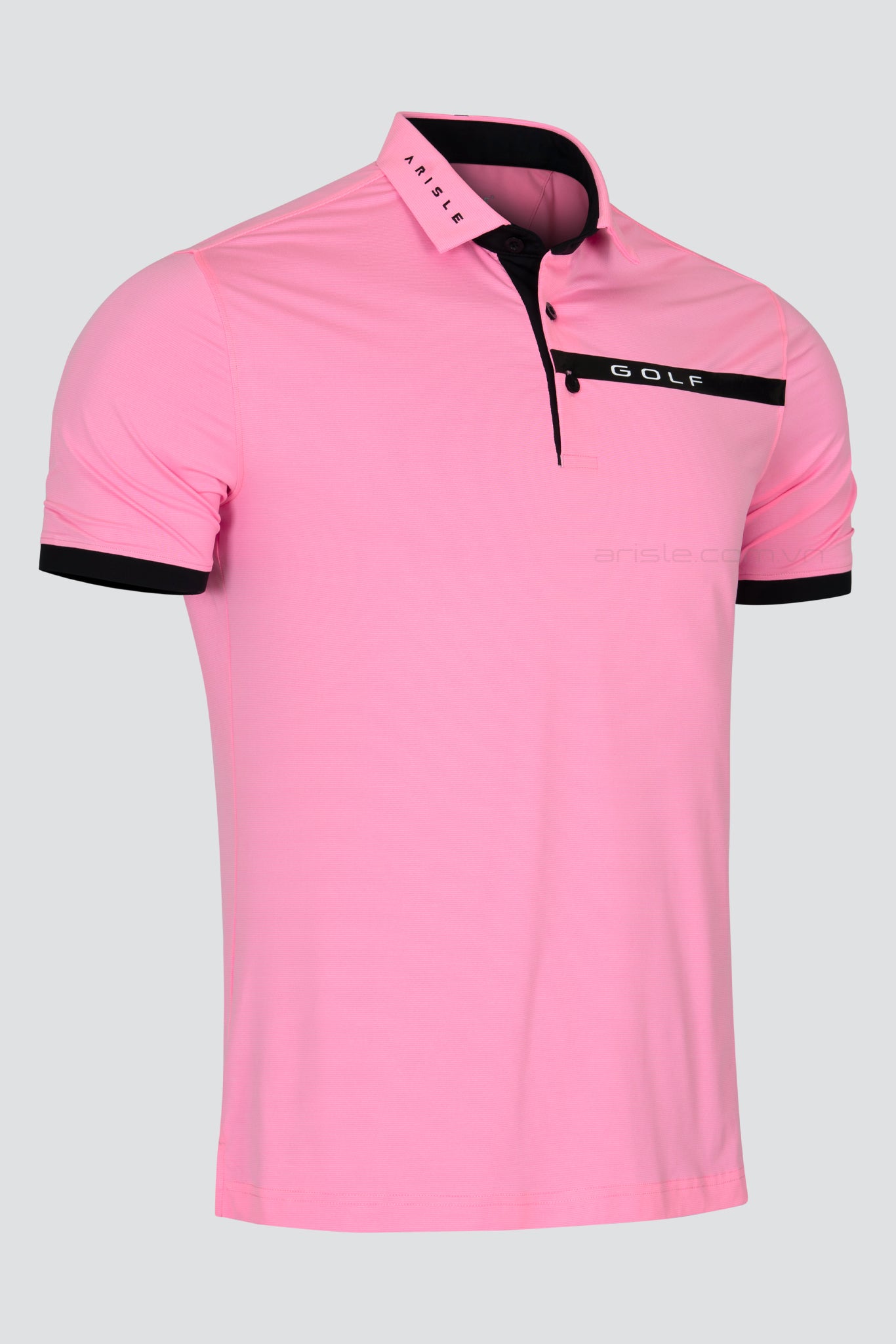 Áo Polo Golf ARISLE Pro-Golfer Golf Stripe Pink