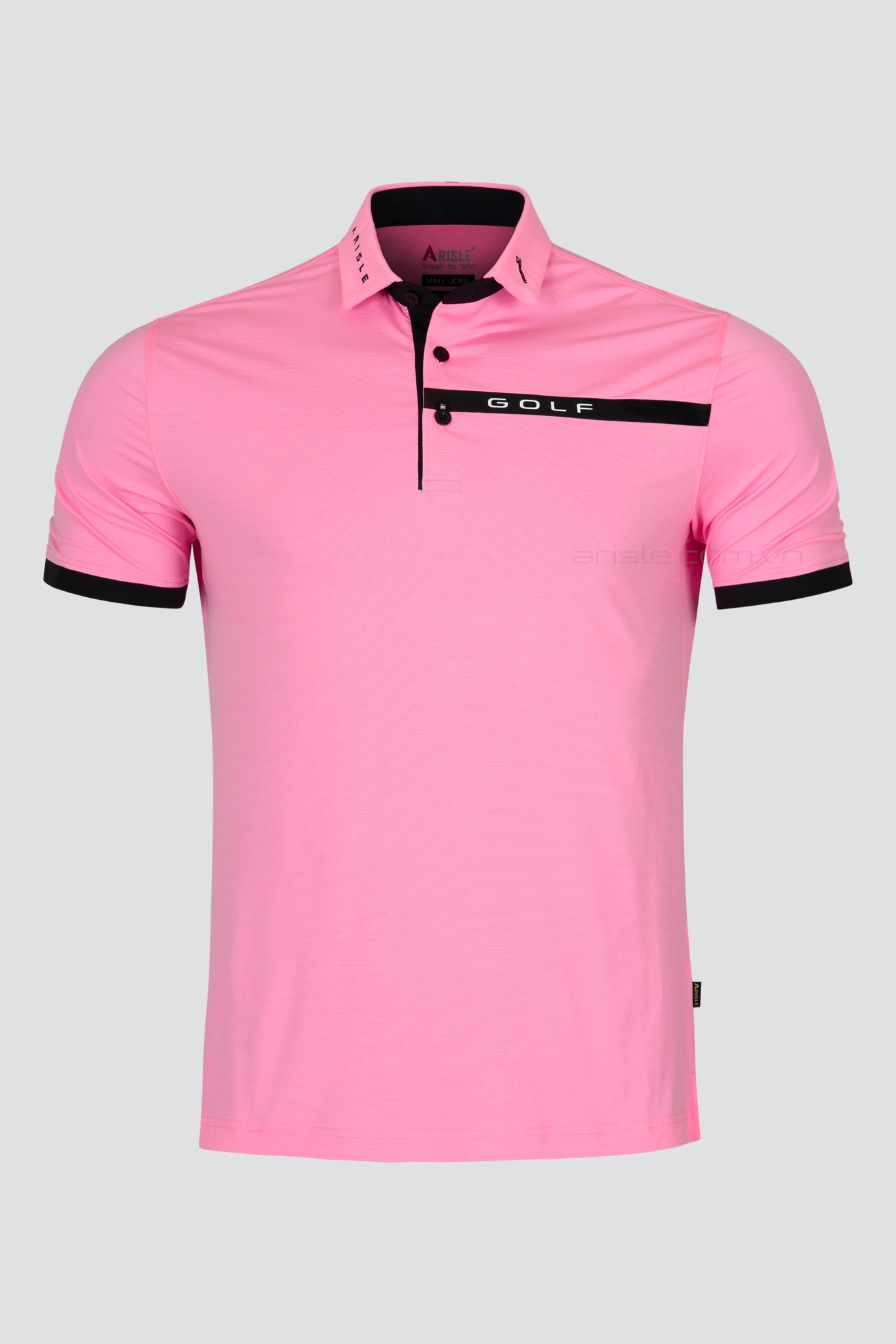 Áo Polo Golf ARISLE Pro-Golfer Golf Stripe Pink