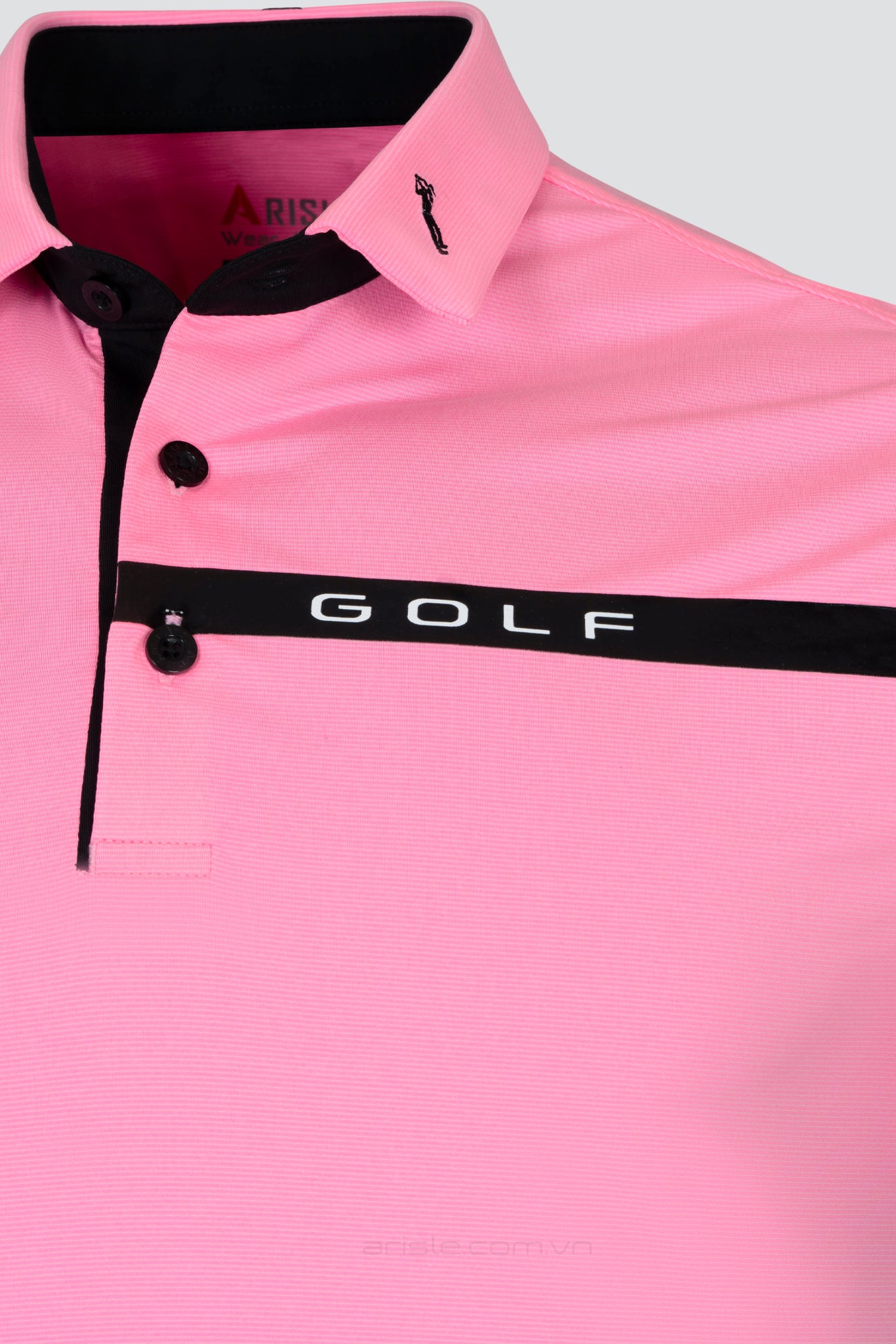 Áo Polo Golf ARISLE Pro-Golfer Golf Stripe Pink