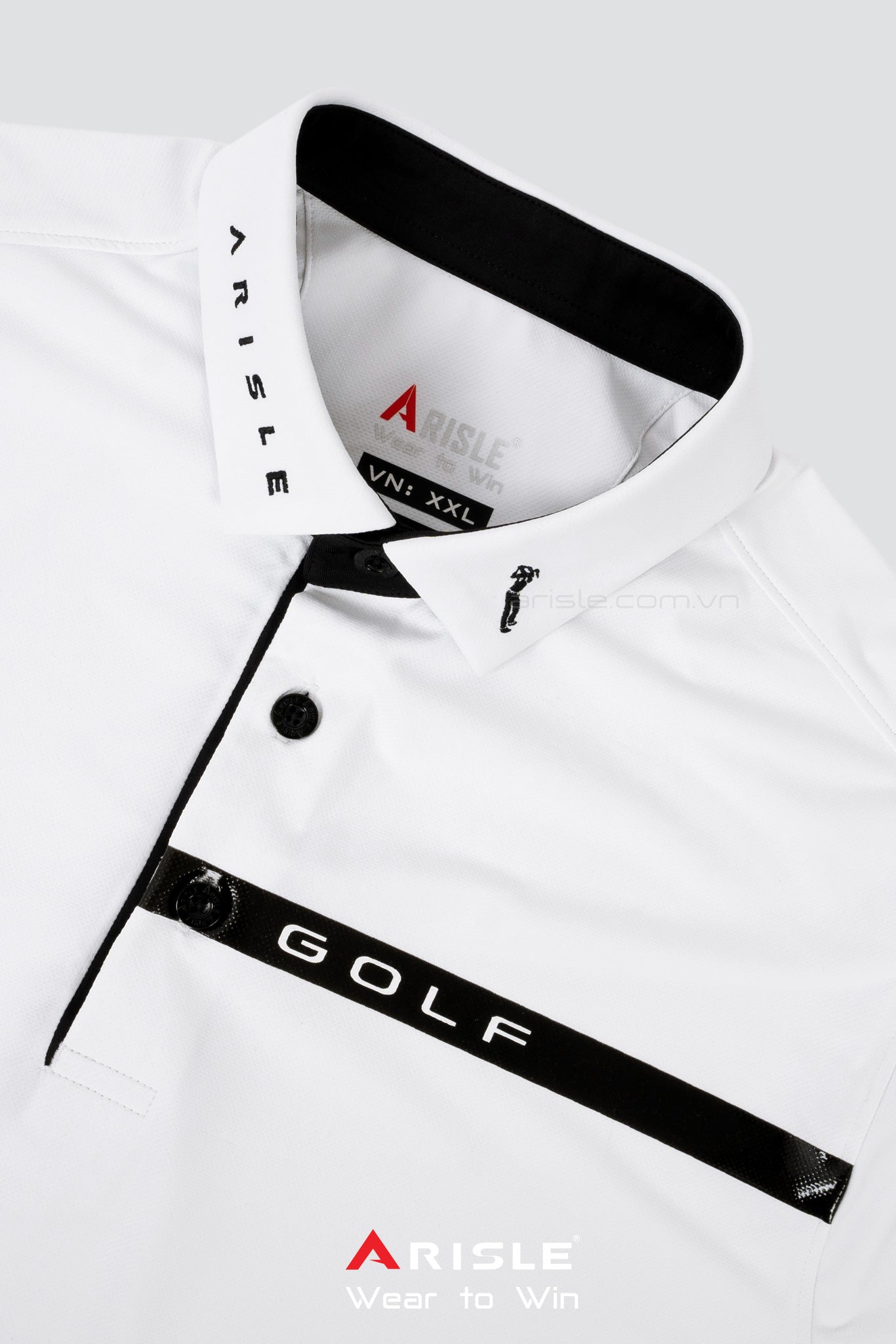 Áo Polo Golf ARISLE Pro-Golfer Ice White