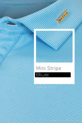 Áo Polo Golf Nam Dài Tay ARISLE Mini Stripe - Blue