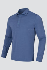 Áo Polo Golf Nam Dài Tay ARISLE Bossman Fall - French Blue