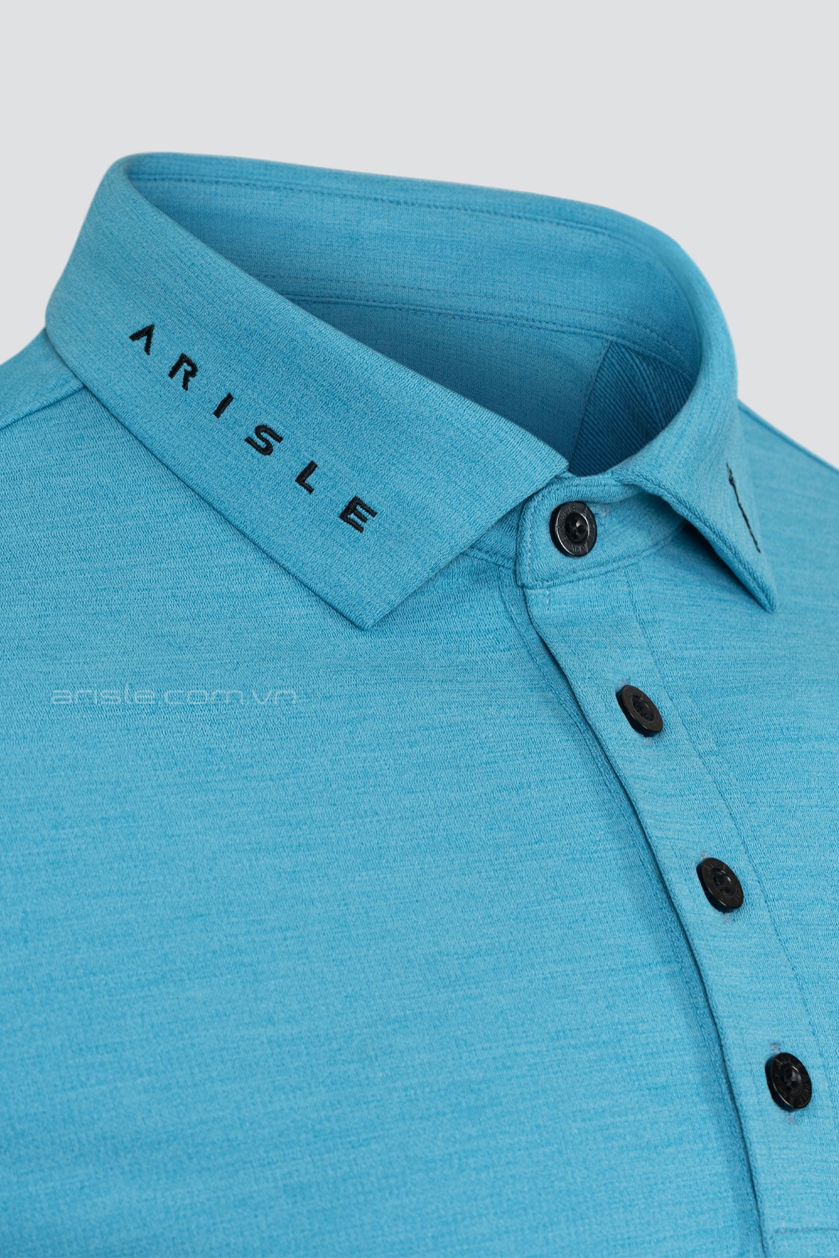 Áo Polo Golf Nam Dài Tay ARISLE Bossman Fall - Lake Blue